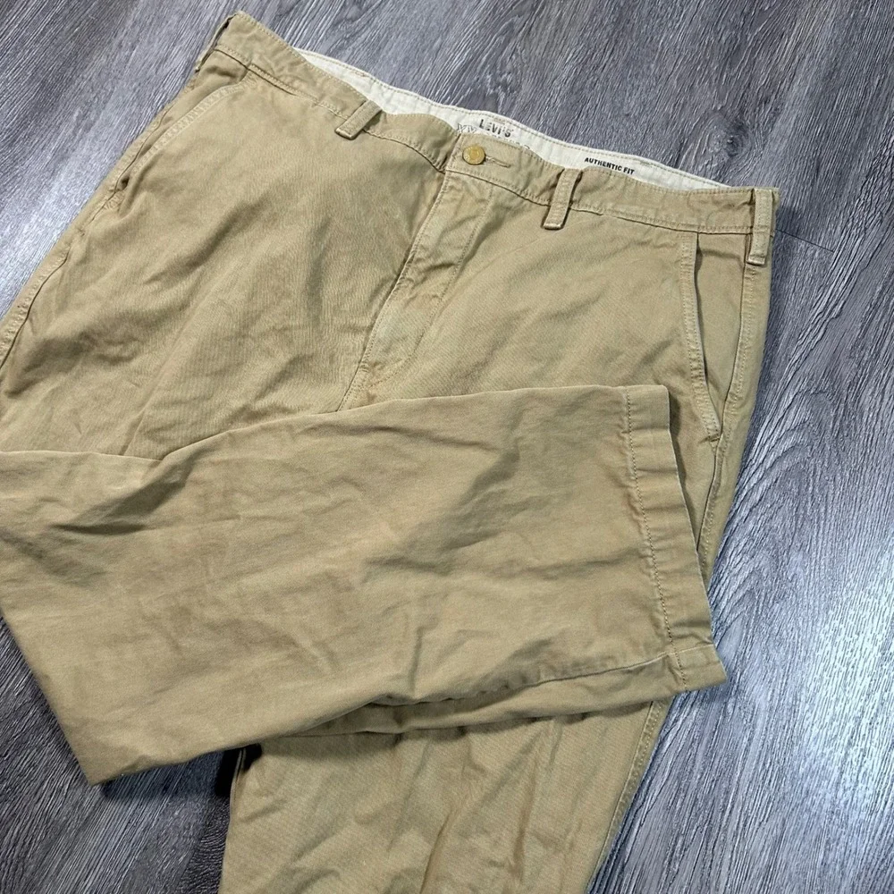 Levis XX Chino Pants 38x30 Fits 38X28 Tan Brown Khaki Cotton Twill